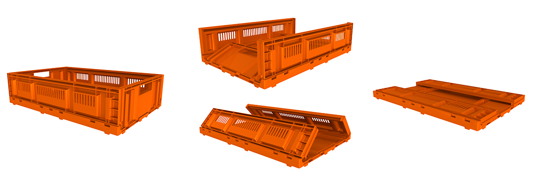 Collapsible Plastic Poultry Crate